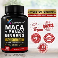 Maca  Panax Ginseng 11400mg - Support Endurance  Energy, Testosterone Booster