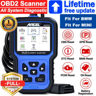 OBD2 Diagnosegerät Profi Auto All System Scanner EPB ABS ÖL TPMS SRS ETC für BMW