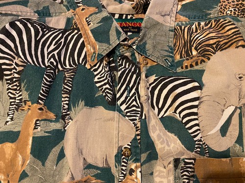 Vtg Tango By Max Raab XL S S All over African Safari Animal Print Cotton USA - Picture 17 of 17
