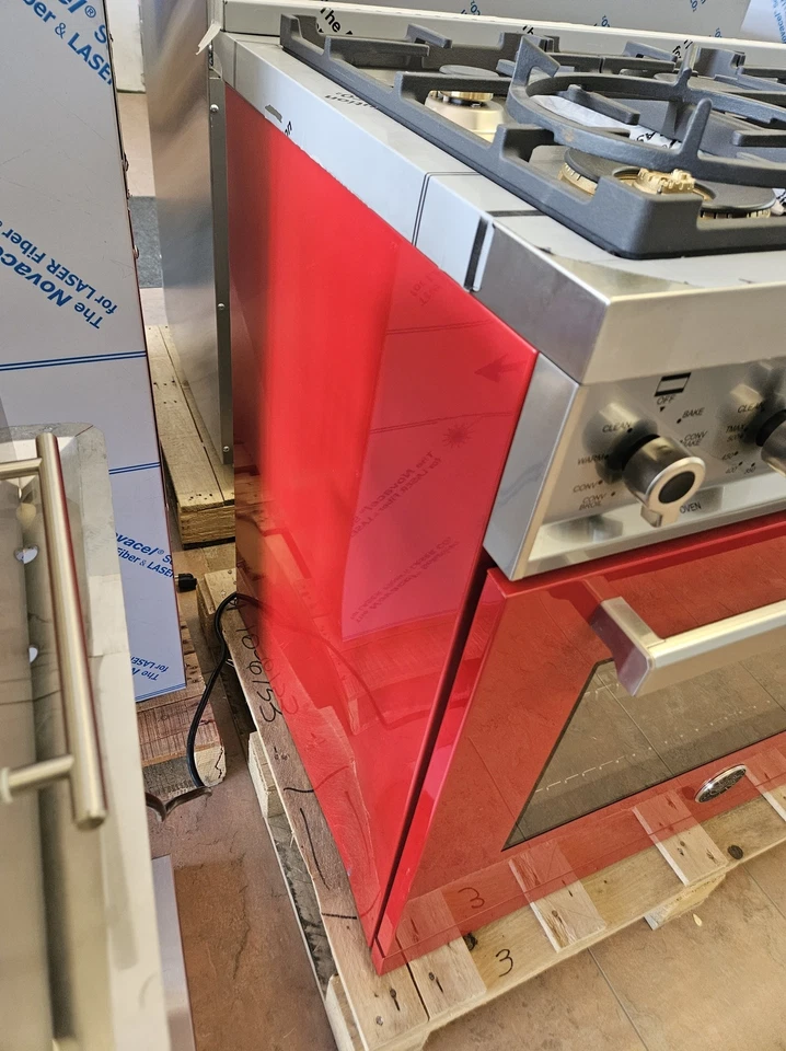 Bertazzoni PROF366DFSROT 36" Rosso Red Pro gama de combustible doble NUEVO EN CAJA #146622 BFSALE Foto 2 de 4