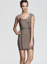 Guess Nude Bodycon Bandage Mini Dress Sequin Detail Size M NEW Cocktail Evening