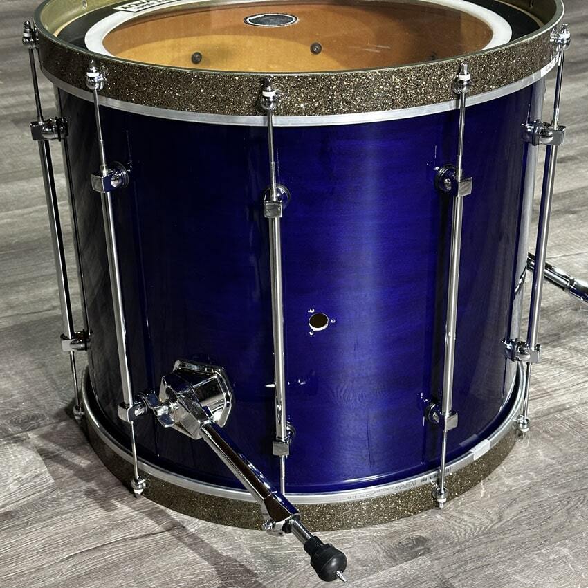 Used Premier Signia Maple 6pc Drum Set Sapphire Blue - Very Good