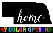 Vinyl Decal Truck Car Sticker Laptop - Home State Outline Love USA Nebraska