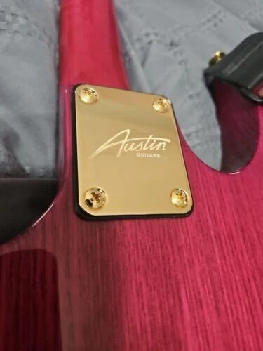 Placa de cuello de guitarra grabada personalizada chapada en oro ajuste personalizado guardabarros Foto 4 de 4