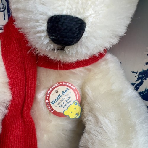 Vintage Steiff Polar Bear and Wolf Set Mohair Jointed Wolff Rare Ltd. Ed. W/COA - Picture 5 of 14