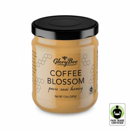 GloryBee Product Raw Dedication Coffee Blossom Honey Jar JAR SINGLE 12oz