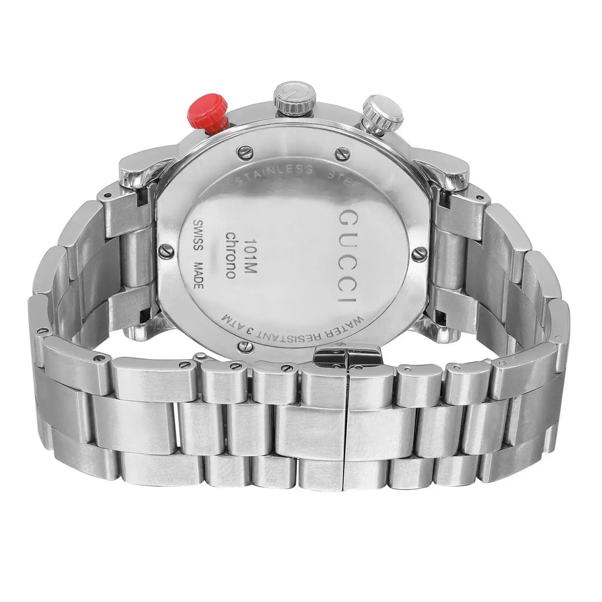 Gucci G Chrono 44mm Stainless Steel Black Dial Quartz Mens Watch