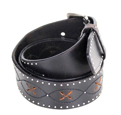 DARK BROWN GENUINE LEATHER 1 3/8 display picture 2