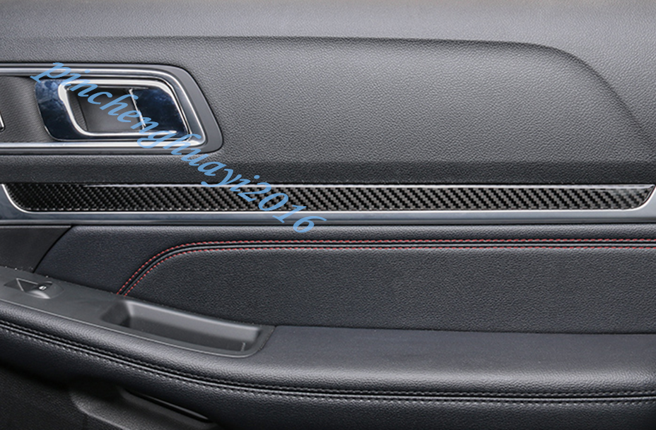 Black Real Carbon Fiber Car Interior Kit Cover Trim For Ford Explorer