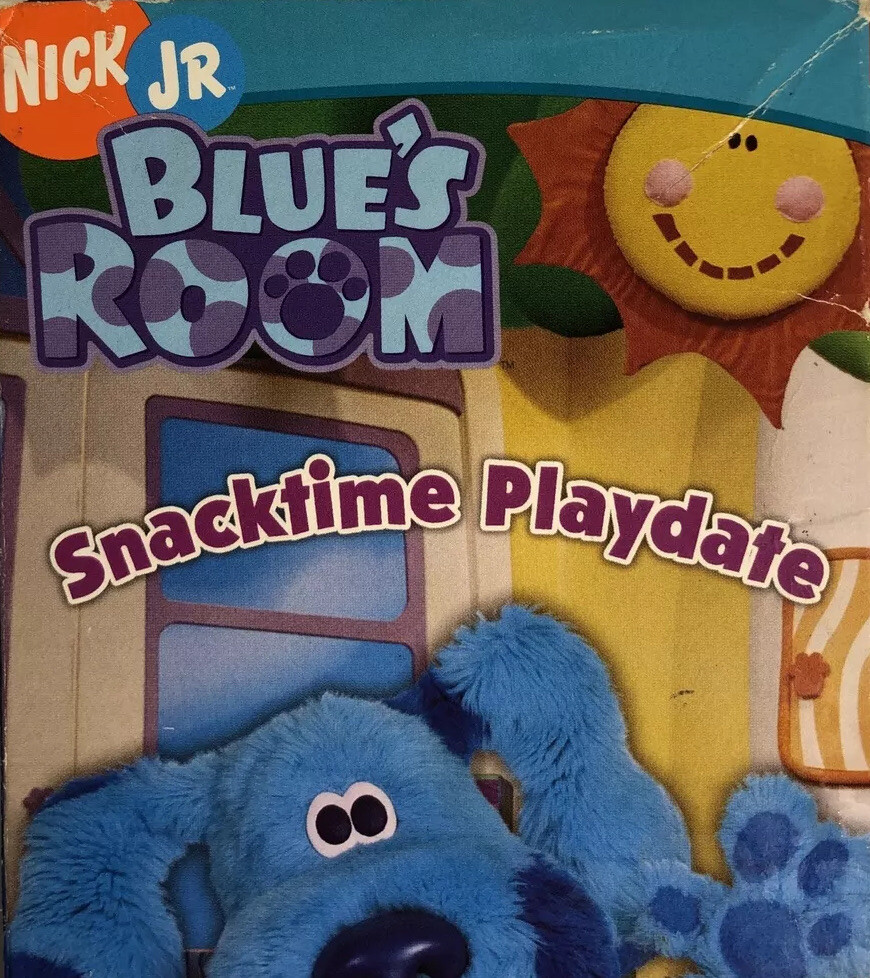 Blue's Clues Blue's Room Snacktime Playdate(VHS 2004)TESTED-RARE