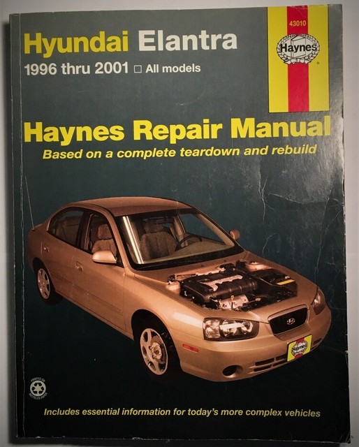Hyundai Elantra Haynes Repair Service Manual Book (1996 - 2001)