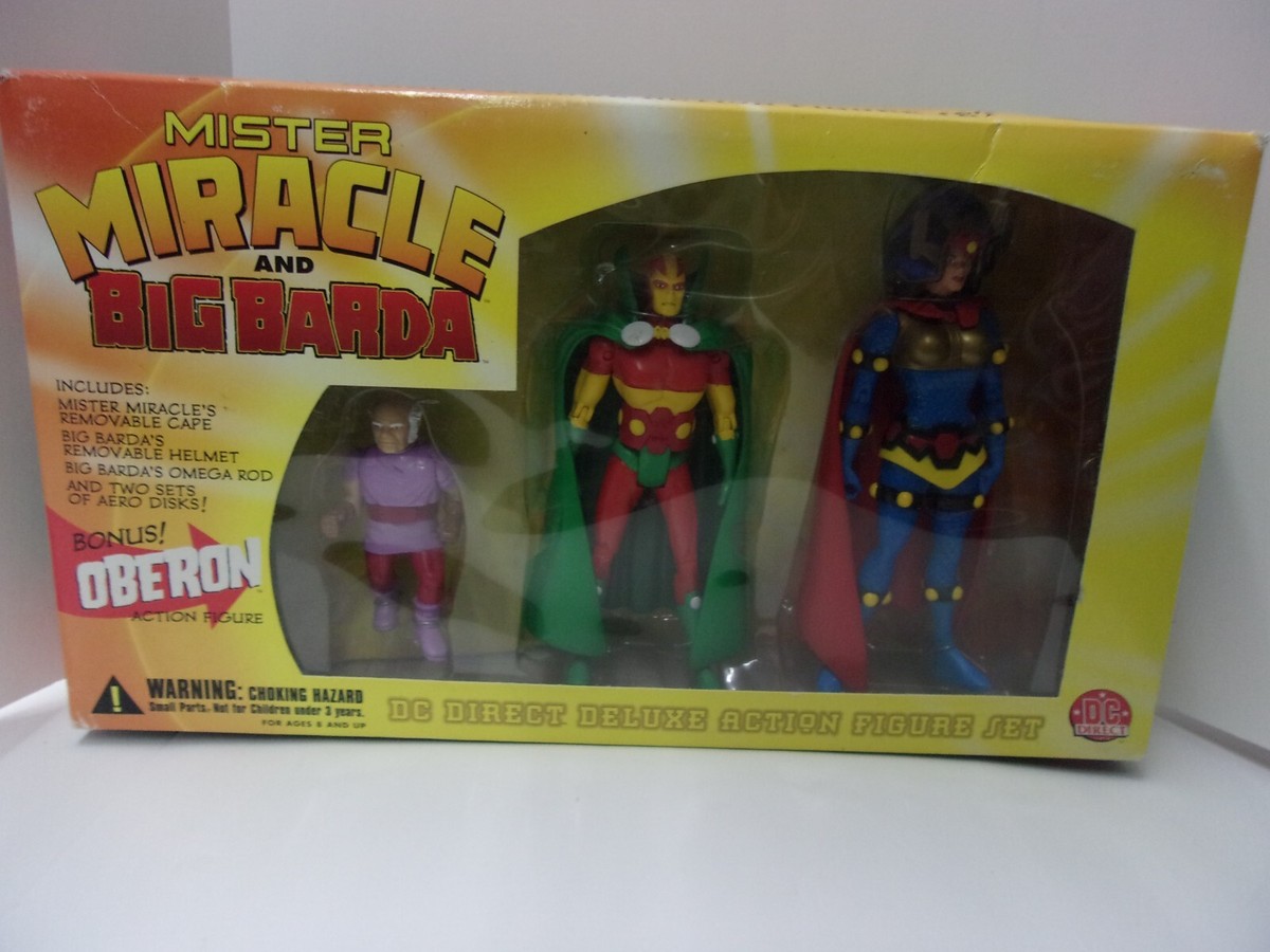 Dc Direct Deluxe Mister Miracle & Big Barda + Oberon action figure