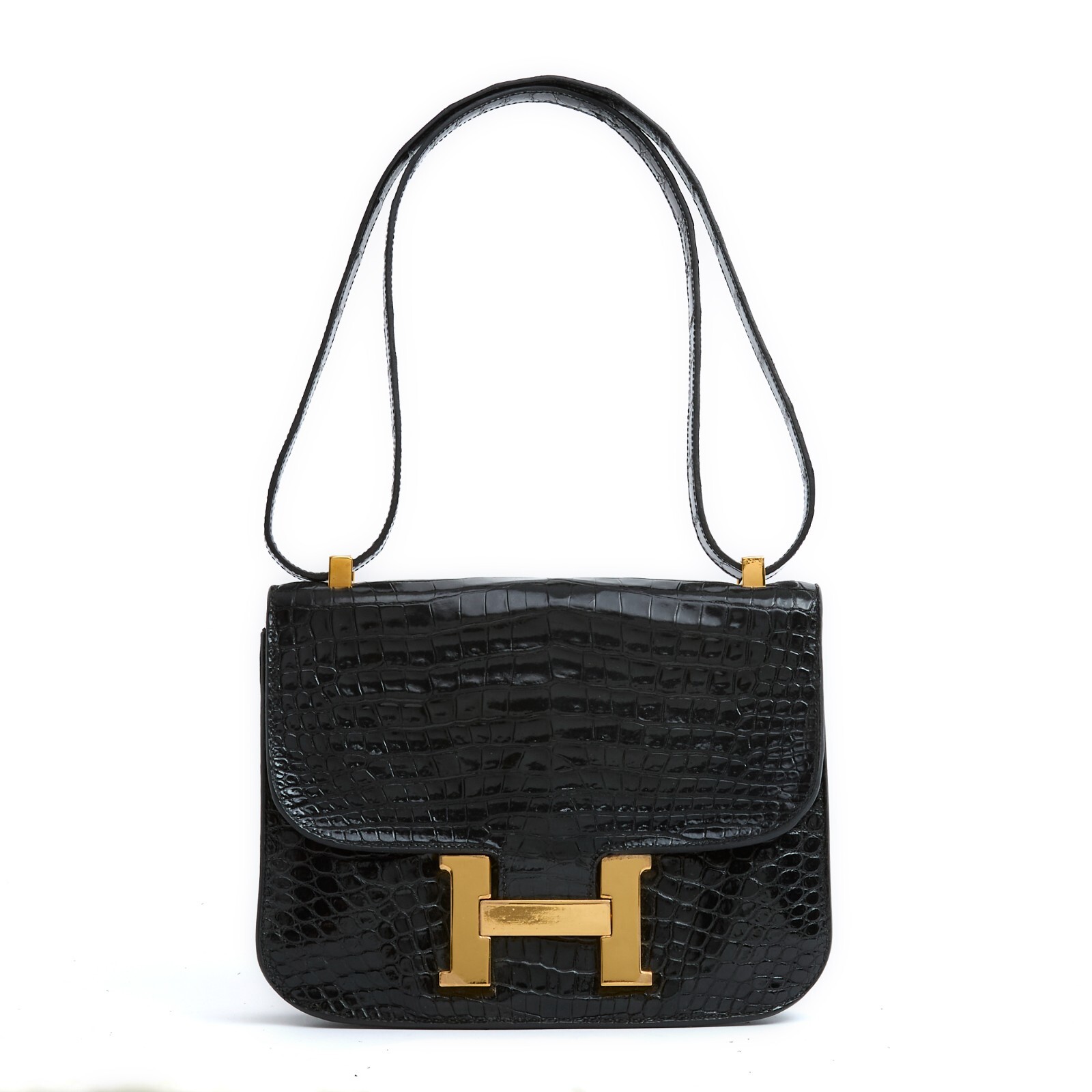 Hermès 1970 Constance Sac Black Precious Leather Bag Hermes