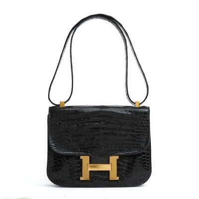 Hermès 1970 Constance Sac Black Precious Leather Bag Hermes - Photo 1/4