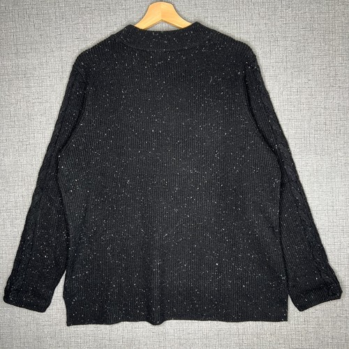 Talbots Sweater Women's XLP Petite Black Speckled Pullover Mock Neck Knit - Picture 9 of 11