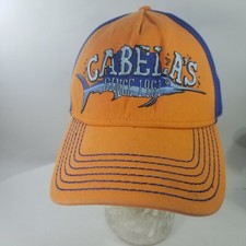 Cabela's Youth One Sz Hat Orange Adjustable Blue Swordfish Fishing Outdoor Cap