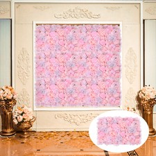 6Pcs Artificial Flower Wall Panel Faux Flower Wall Wedding Party Backdrop Decor