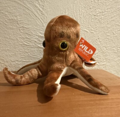 Wild Republic  Cuddlekins Huggers  Octopus  8'' tags