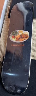 SUPREME CHICKEN DINNER SKATEBOARD DECK BLACK SS18 8.25 “ Brand New