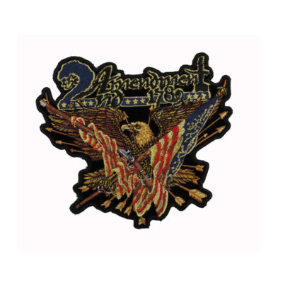 Biker Chopper 2nd Amendment 1789 USA Flagge Eagle Adler Aufbügler Aufnäher Patch