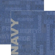 US NAVY military, double-sided Scrapbook Paper - Reminisce RSS006