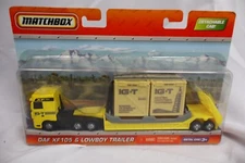 Matchbox DAF XF 105 XF105 Truck Lowboy Trailer Super Convoys Rare Yellow C222