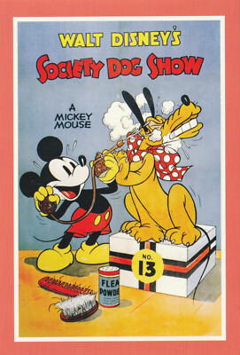   MICKEY MOUSE Society Dog Show, Disney FILM-POSTKARTE/ANSICHTSKARTE NEU