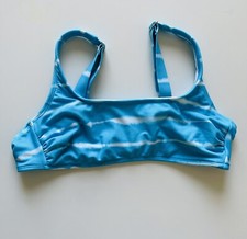 Xhilaration Women  s Teal Bikini Swim Top Adjustable Straps Size Large