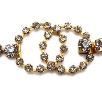 Chanel Rhinestone Chain Belt Gold 95P 180536 | eBay display picture 1