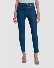  229 7 For All Mankind Women's Blue High Rise Ankle Skinny Jeans Pants Size 31