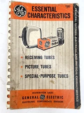 Vintage GE Essential Characteristics Book Receiving Picture Special Purpose Tube