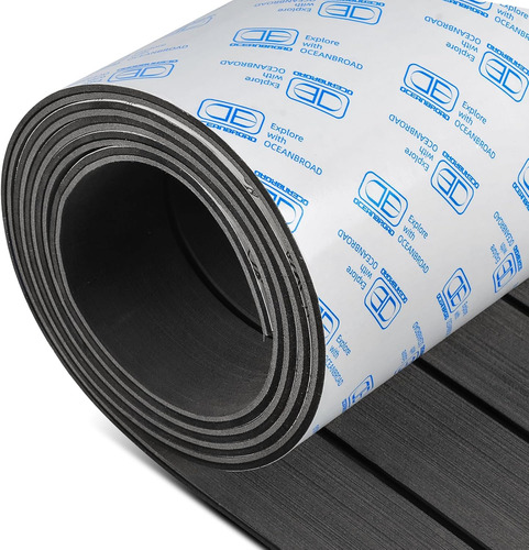 Boat Flooring EVA Foam Self-Adhesive 96''X45.6''/36''/28.8''/16.8'' Faux Teak Ma
