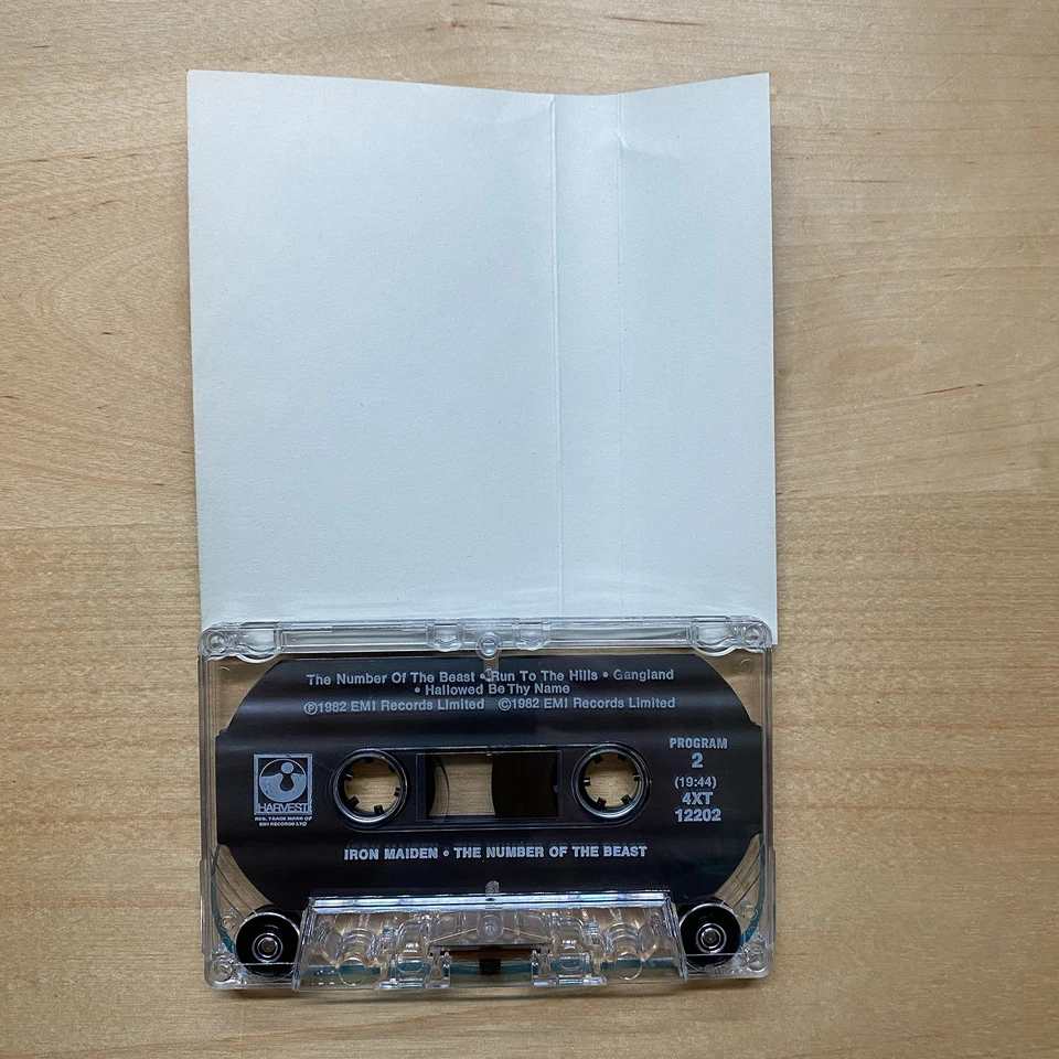 Iron Maiden The Number of the Beast Cassette 1982 EMI PLAY TESTED Foto 4 de 4