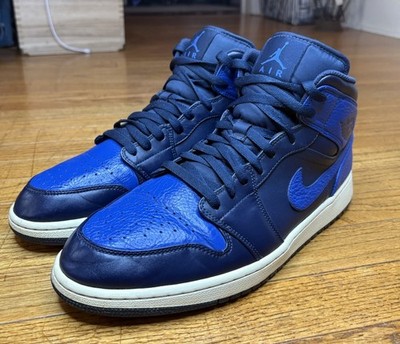 Jordan 1 Mid Game Royal 554724-412 Men's Size 13 Blue Retro Basketball Sneakers