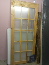 PINE GLAZED INTERNAL DOOR SA 15 (1981x838x35mm). **COLLECTION ONLY**