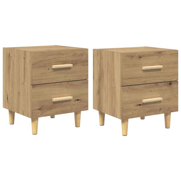 Bettschrank 2Er Set Artisan-Eiche 40X35X47,5 Cm Holzwerkstoff Nachttisch-image