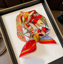 100 Pure Silk Square Scarf Women Silk Neckerchief Bandanna Hair Scarf 21"x21"