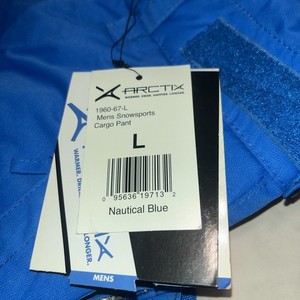 NEW Arctix Men's Snow Sports Cargo Pants, Nautical Blue, Large / 32" Inseam