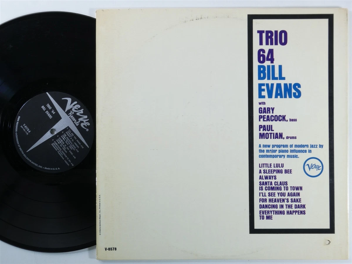 BILL EVANS Trio 64 VERVE LP mono gatefold b