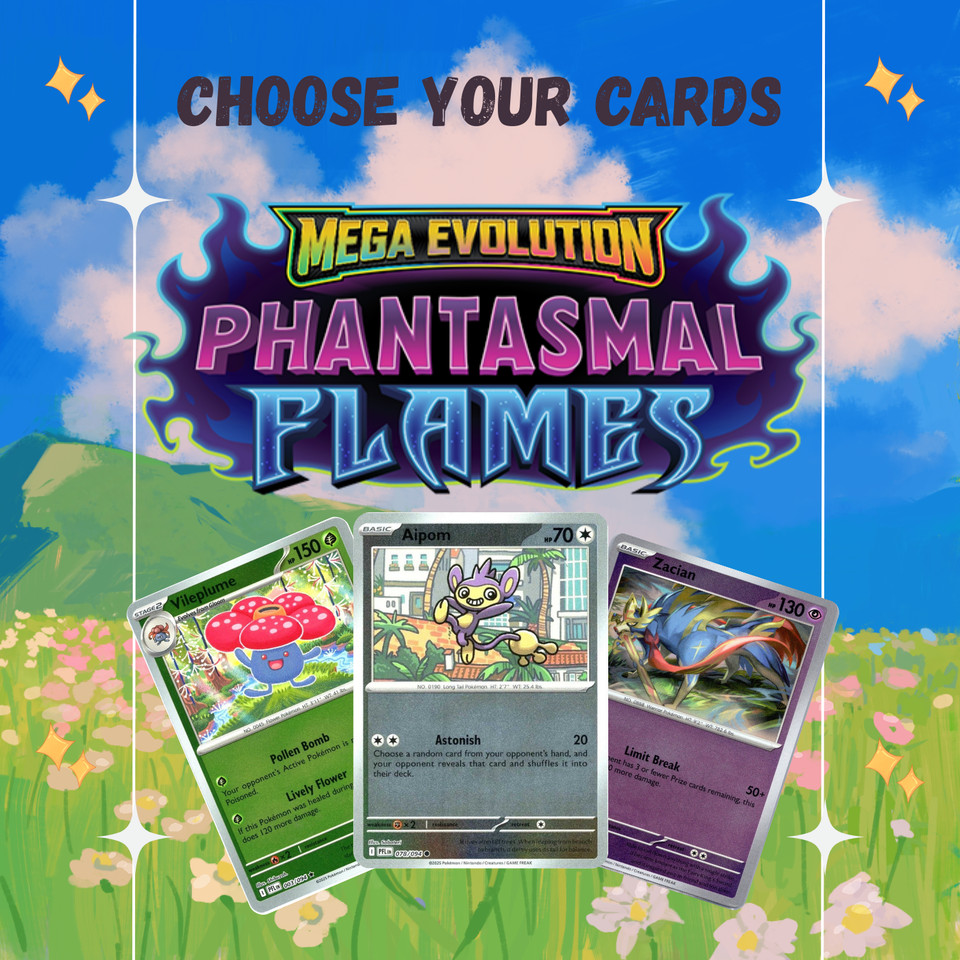 Choose Your Cards Pokemon Phantasmal Flames NM Holo and Reverse