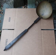 PA  Antique Ladle American Brass & Wrought Iron 19th Century Blacksmith EX