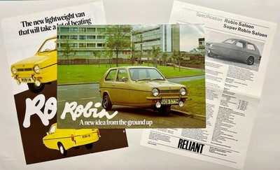 Original Reliant Robin Brochure Bundle from 1973 to 1975