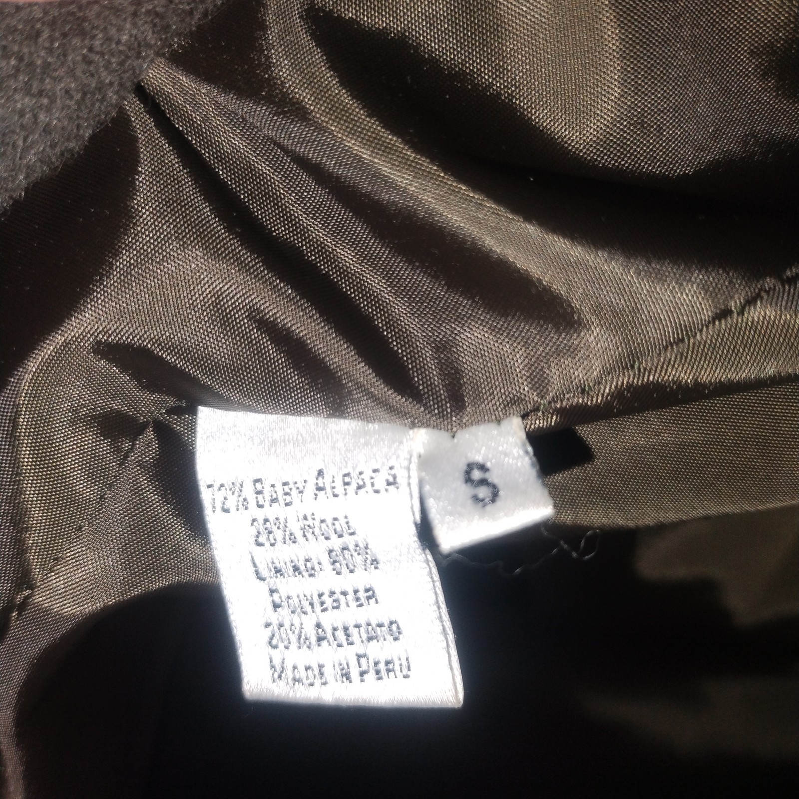 Peruvian Connection Green Open Front Swing Alpaca… - image 3