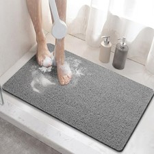 Shower Mat Bathtub Mat Non-Slip, Soft Tub Mat with Drain, PVC Loofah Bath Mat ..