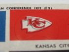 RARE ERROR 1973 NFL Football Gumball Helmet Logo Sticker Sheet AFC Kit #2 OPI — photo 5
