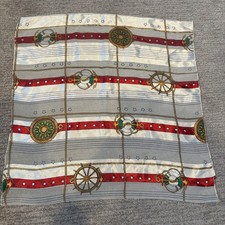 Vintage Unbranded Nautical Themed Square Neck Scarf - 19  X 19  