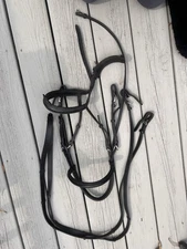 Vespucci Classic Padded Leather Black Dressage Bridle