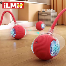 Cat Interactive Ball Toy, Automatic Rolling Ball with Tail, Rechargeable Smart P