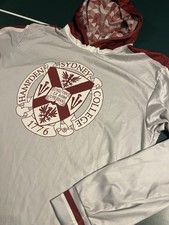 Hampden Sydney College Long Sleeve Performance Hoodie Shirt LARGE Seal Polyester