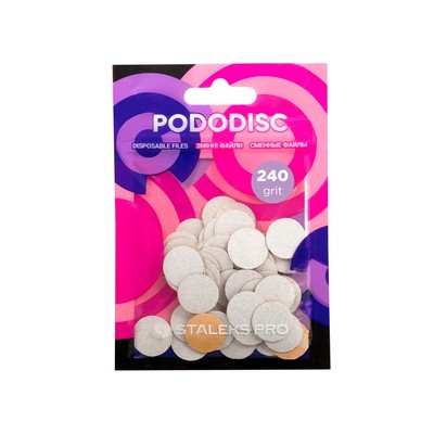 4820241065653 Staleks PodoDisc Pro Expert białe wymienne nakładki S gradacja 240